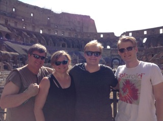 Mr. Herron and Family at the Colosseum 